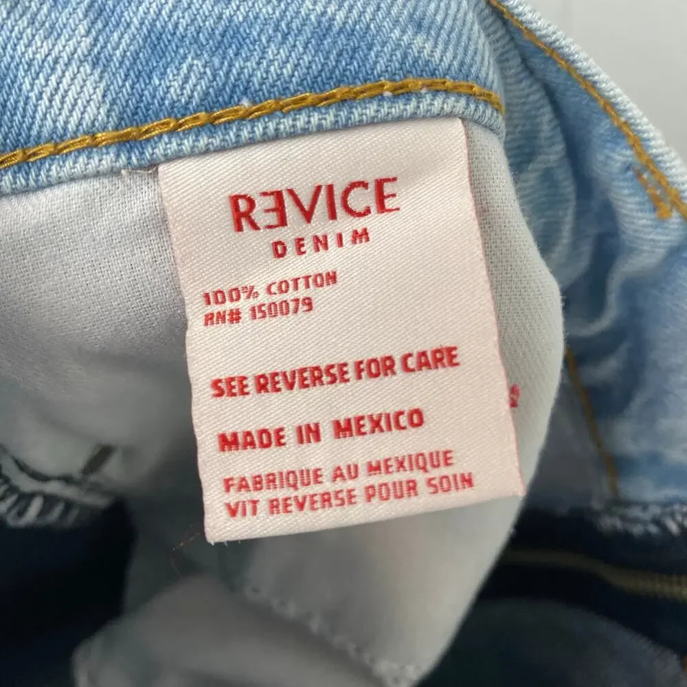 Revice Denim Yin Yang Two-Tone High Waisted Zipper Jeans In Tokyo Wash Size 28 - Picture 10 of 11